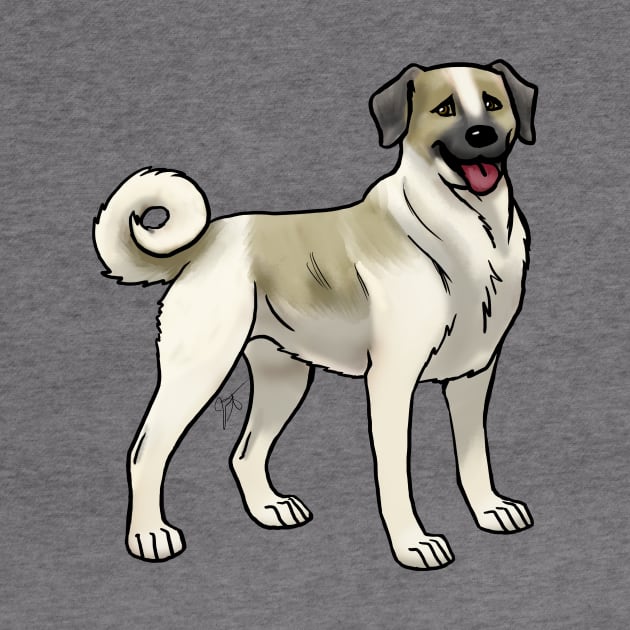 Dog - Anatolian Shepherd - Fawn and White by Jen's Dogs Custom Gifts and Designs